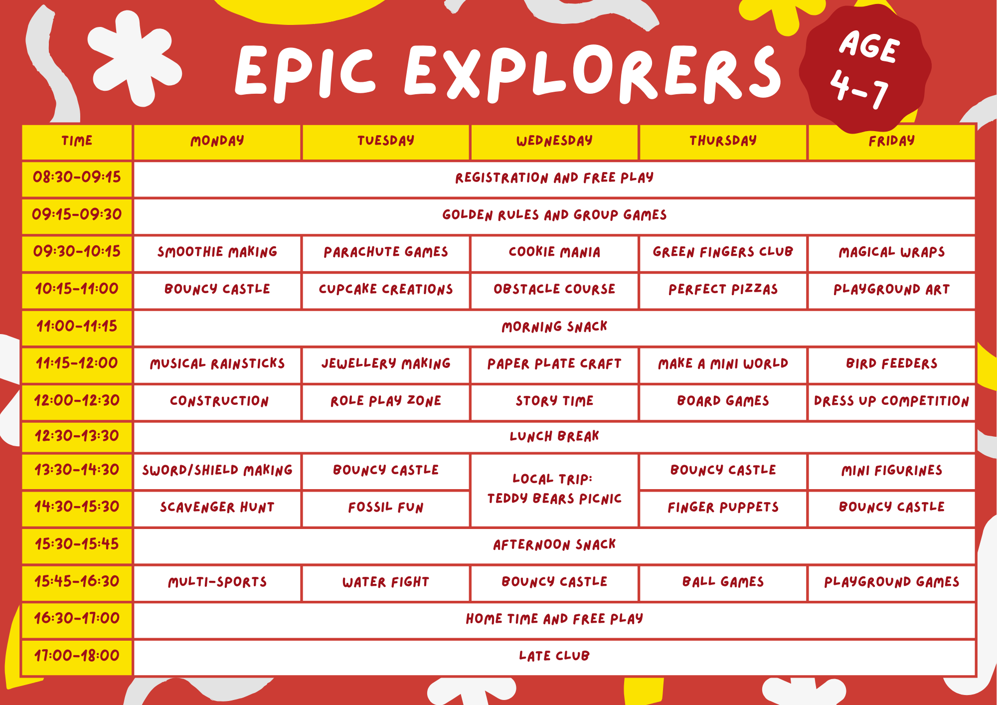 Epic Explorers Sample Programme (Double-Sided Poster (A3 Landscape)) (1)